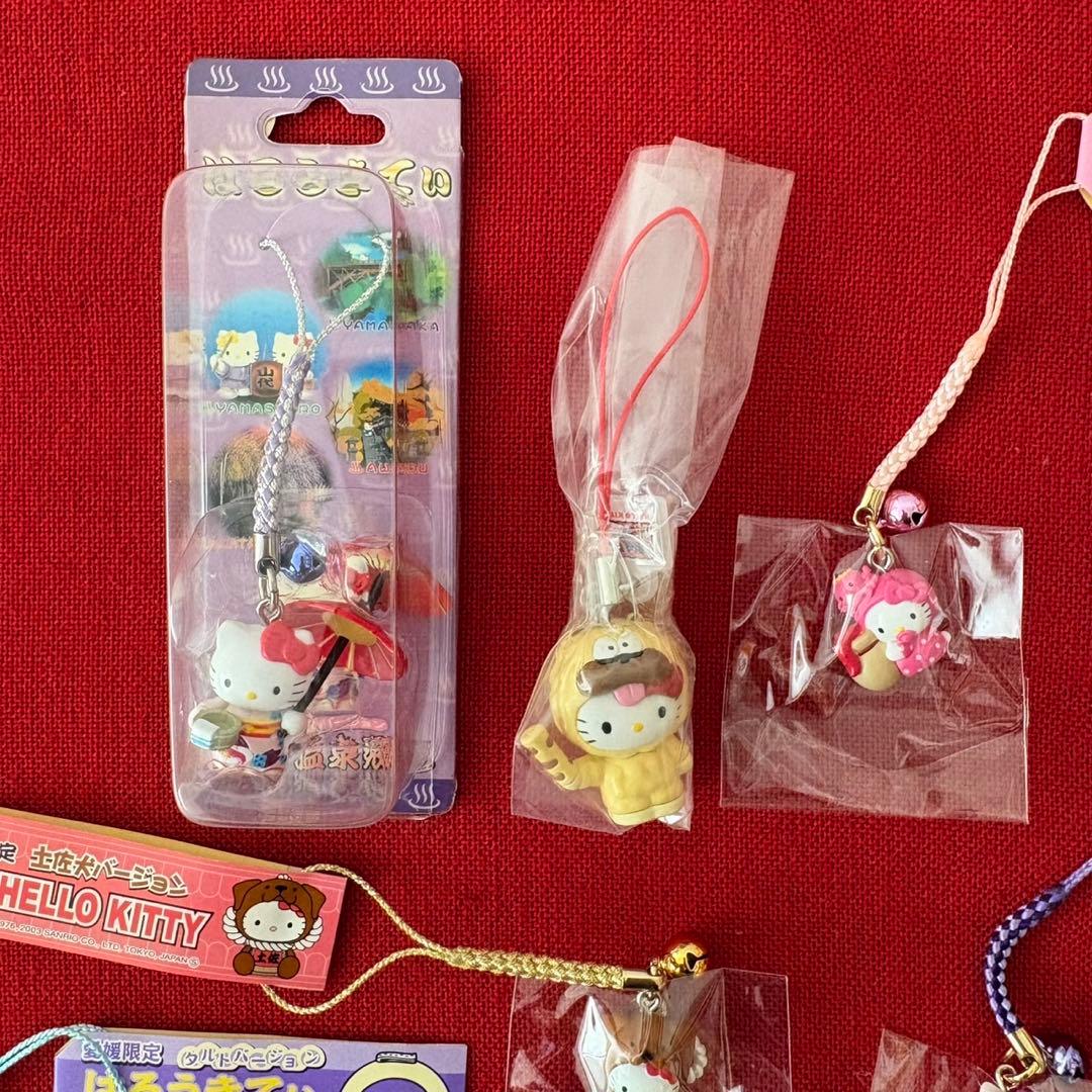 ハローキティ ストラップ 九州 四国 広島 明石 佐渡島 北海道 13個