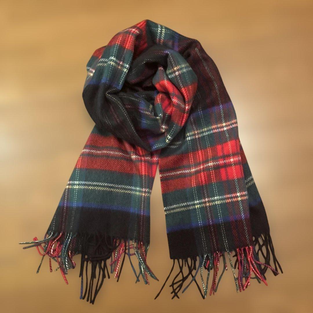 おみそちゃん様専用 オシャレな23区のカシミヤ100%チェック大判