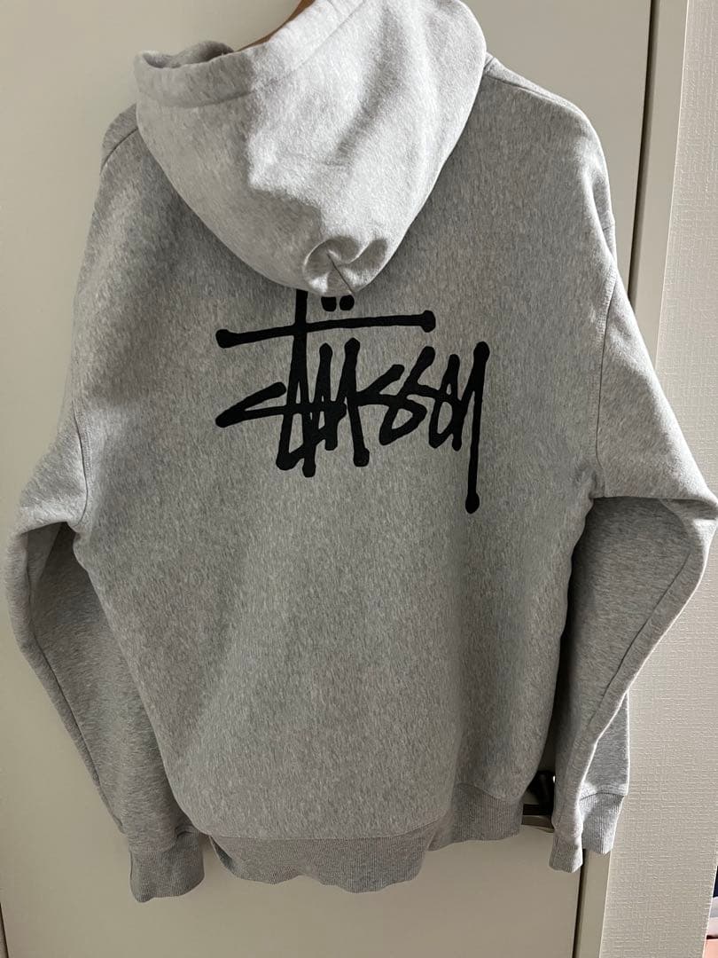 Stussy グレー フルジップパーカー Lサイズ - メルカリ