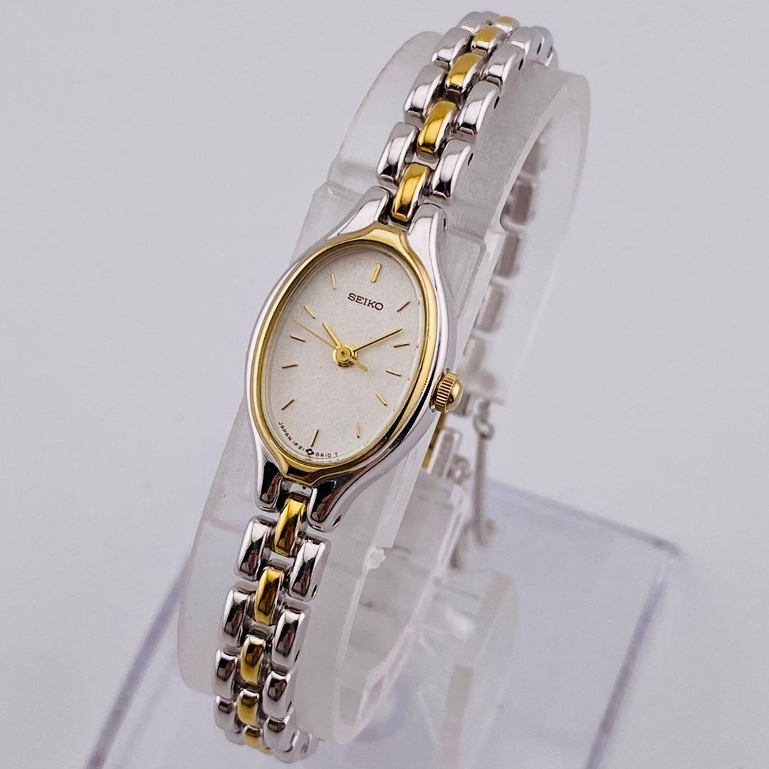 新品電池 SEIKO 腕時計 レディース オーバル 1F21-5A00 シルバー