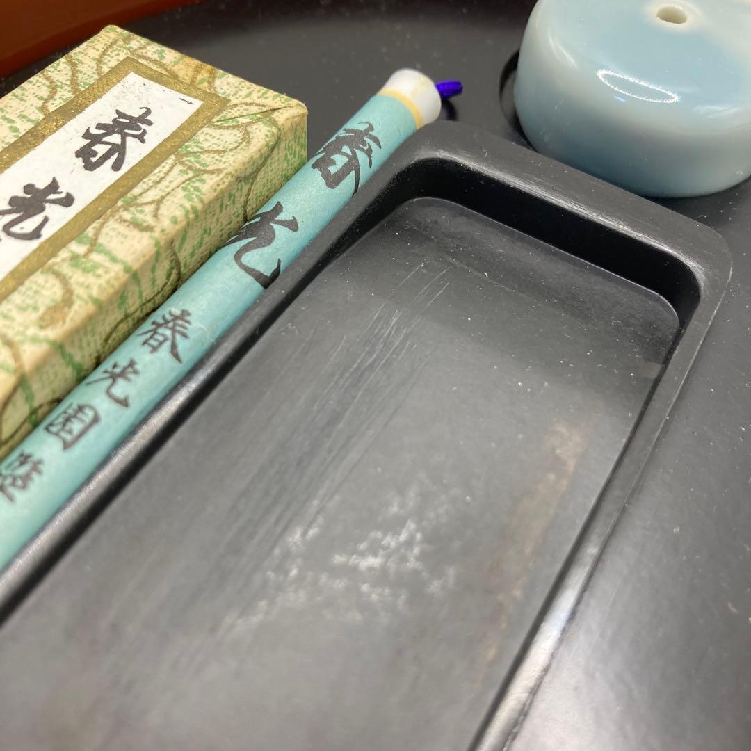 工芸漆器 七宝 硯箱セット 書道セット ミニ 桔梗 - メルカリ