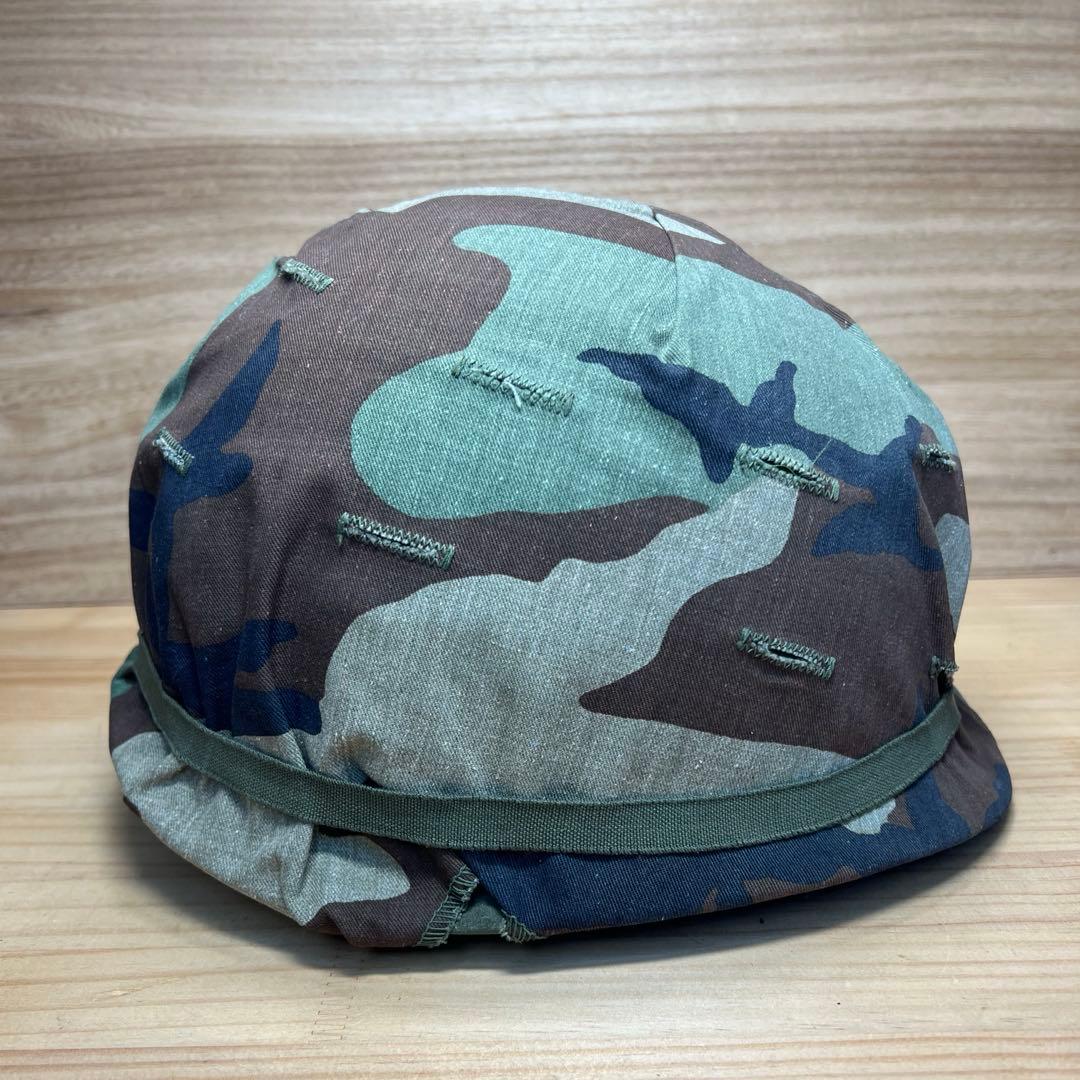 米軍 M1 M2 スチールポットヘルメット ミッチェルヘルメットカバー付