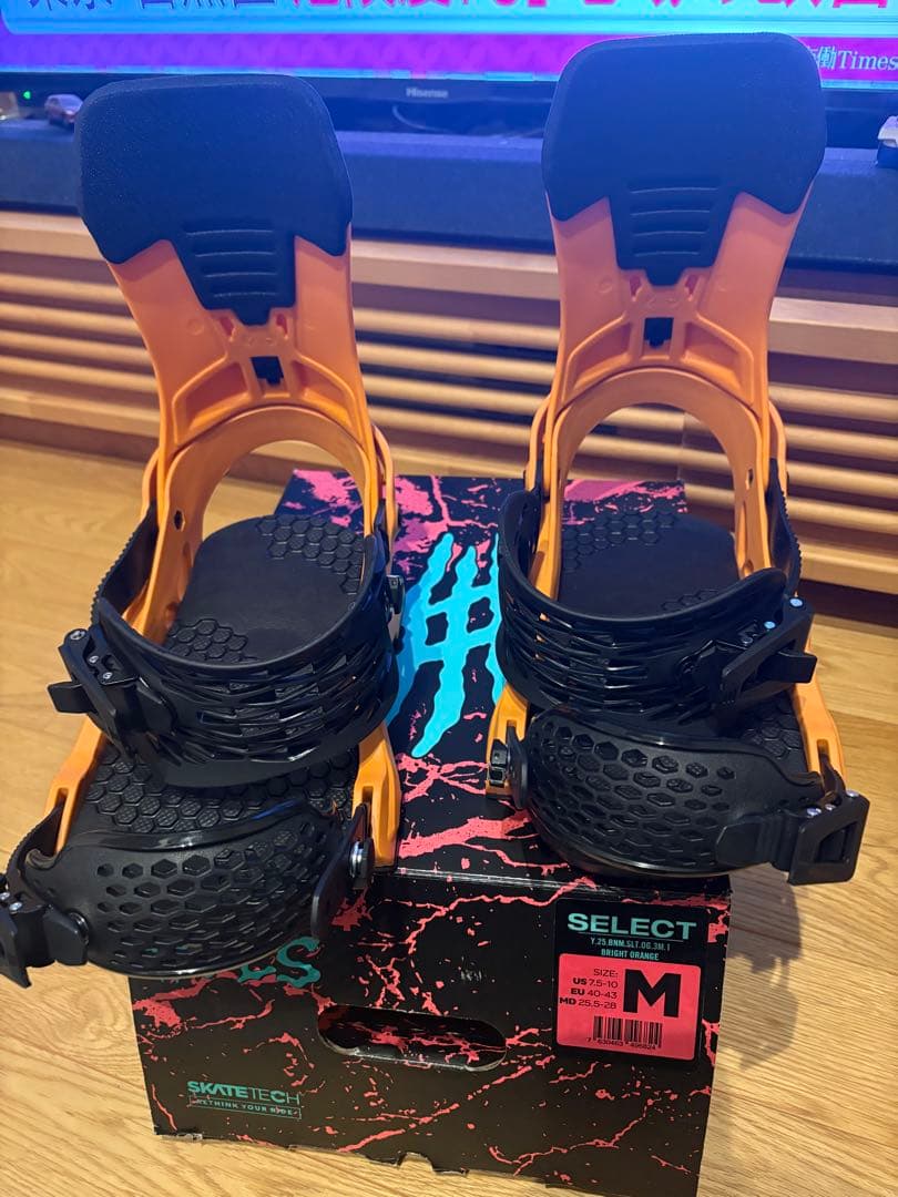 最終値下 試着のみ YES SELECT スノーボードビンディング Mサイズ