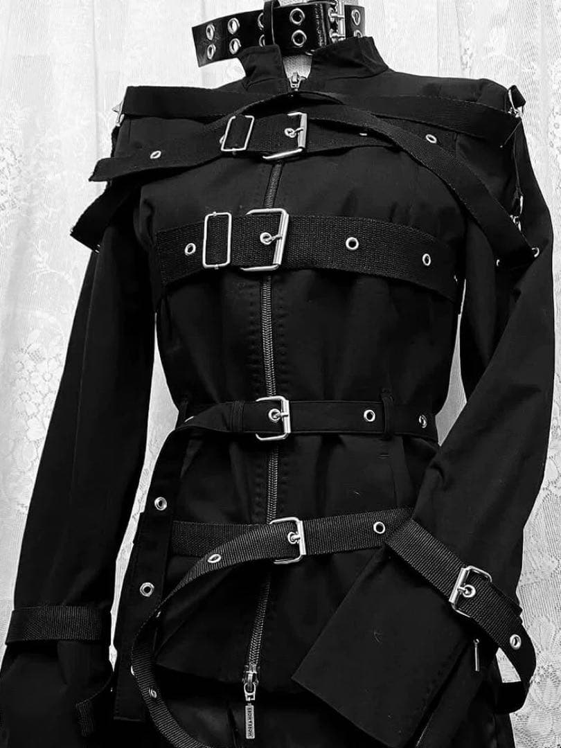 アヴァンギャルド ストラップ付きジャケット y2k 平成 黒