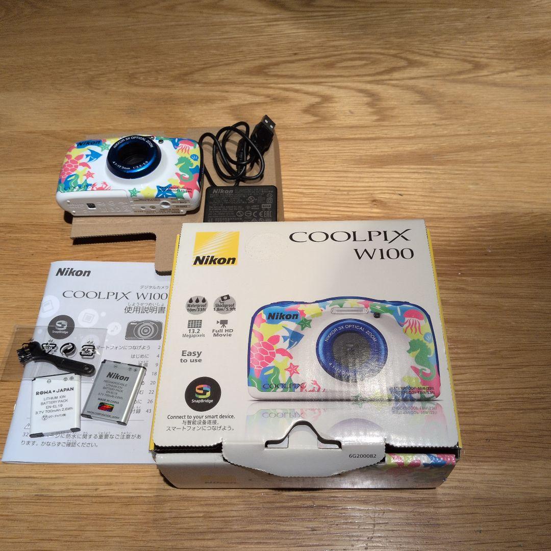 Nikon COOLPIX W100 マリン 防水 デジカメ　カメラ Amazon.com : Nikon digital camera COOLPIX W100 (Marin)(Japan