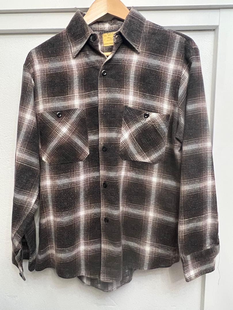 searsプリントネルシャツ M Sears 70s プリネル ビンテージ Mサイズ プリントネルシャツ - メルカリ