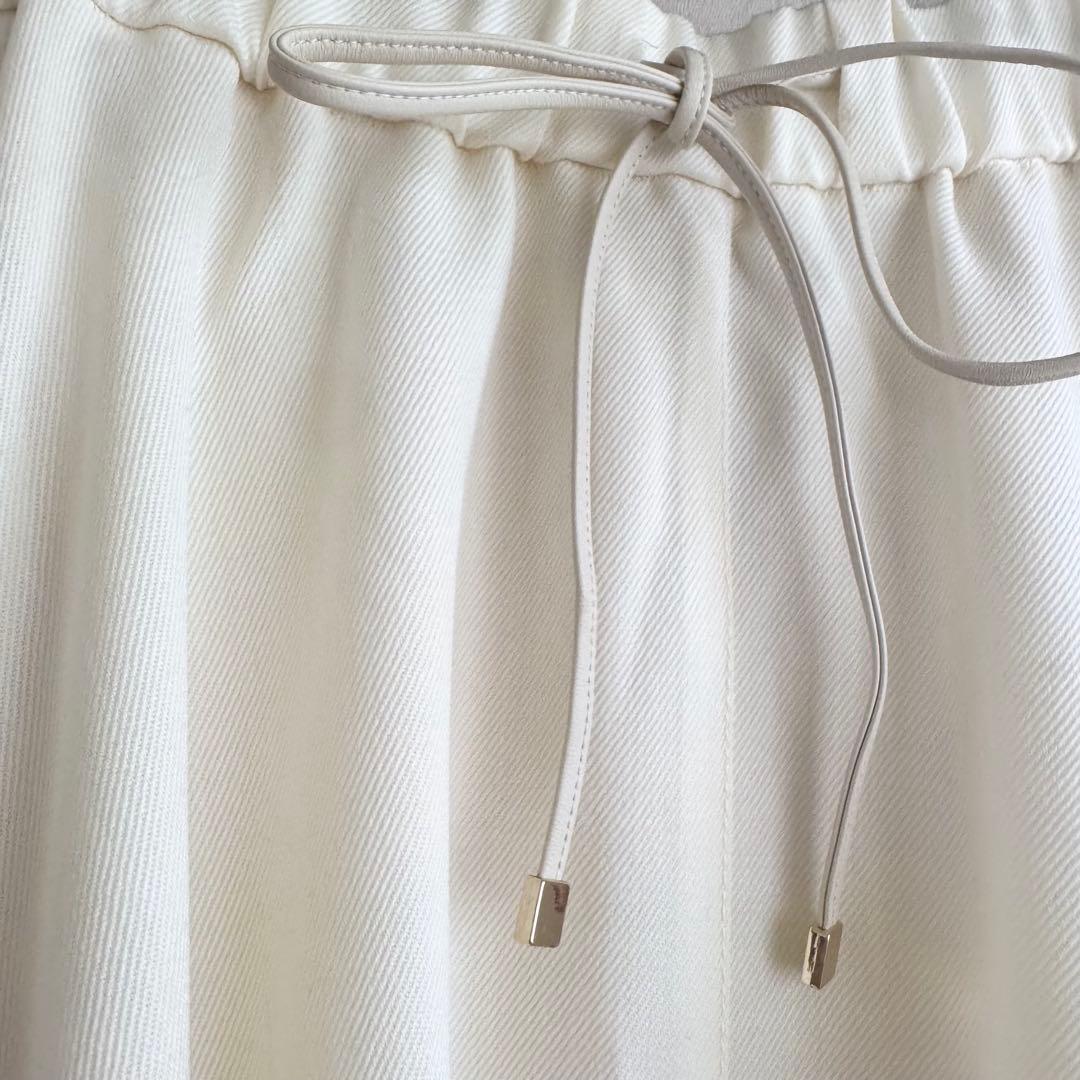 春コーデ2023エブール デニムライクウール サーキュラースカート ebure