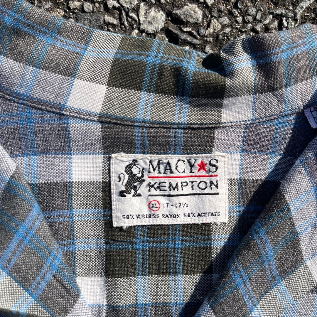 50~60s MACYS KEMPTON Check rayon Shirts - トップス最低 価格