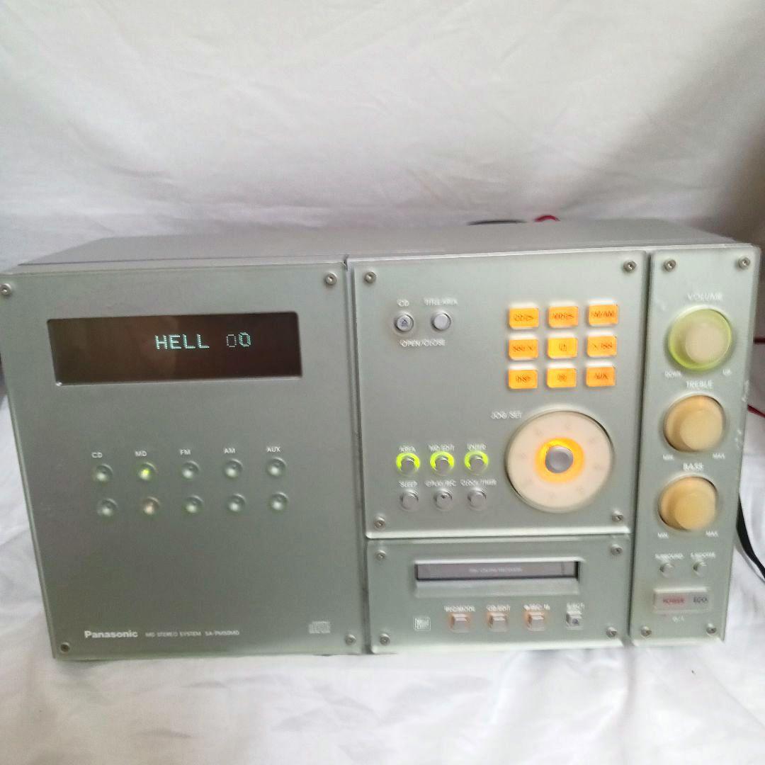 ★動作確認済 Panasonic MDミニコンポ SA-PM50MD リモコン付