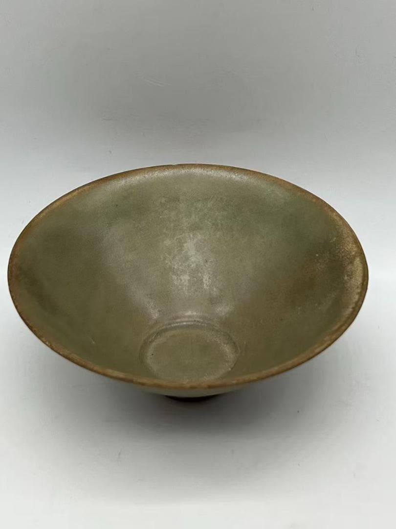 北宋・金時代 耀州窯青釉斗笠碗 青釉素麵茶碗 青磁(F-131) - メルカリ