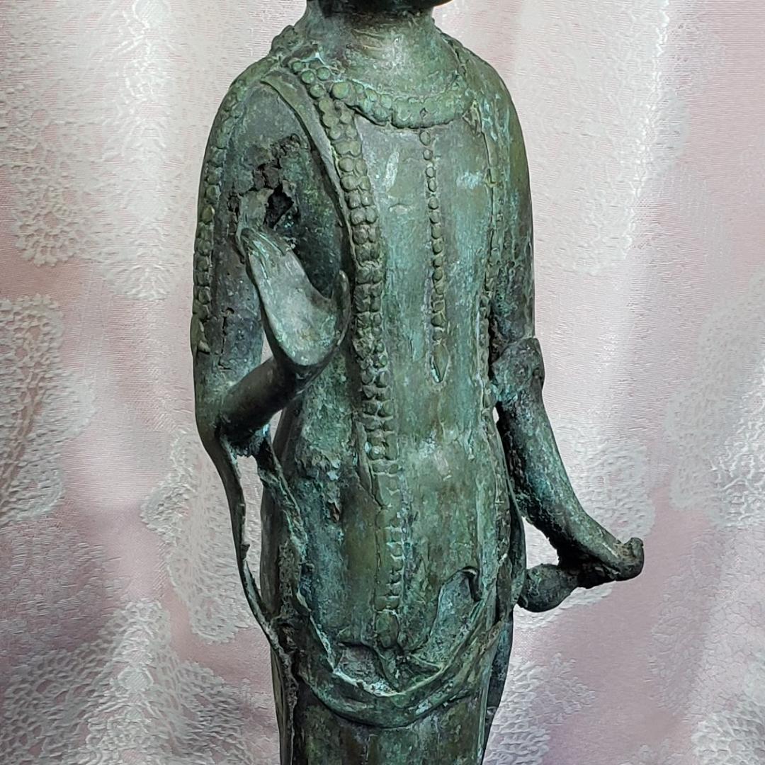 博物館級】◇新羅金銅観音菩薩立像 新羅仏 仏像◇検）天平仏 飛鳥仏