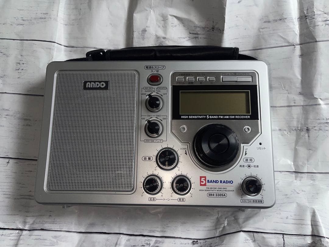 【美品】ANDO 高感度5バンドラジオ ER4-330SA 電源コード付