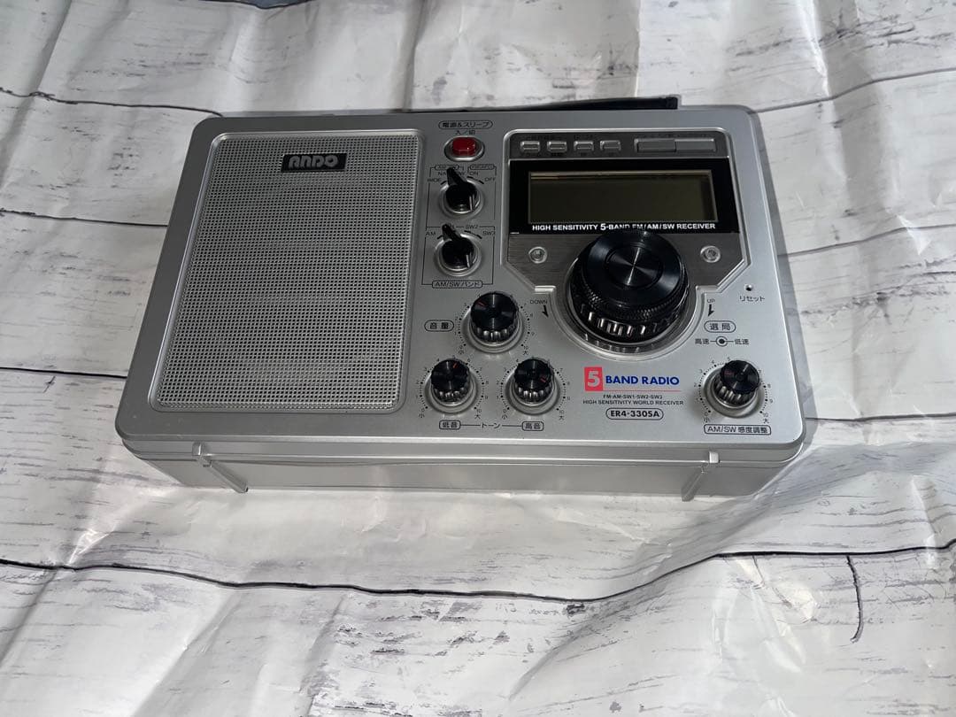 【美品】ANDO 高感度5バンドラジオ ER4-330SA 電源コード付