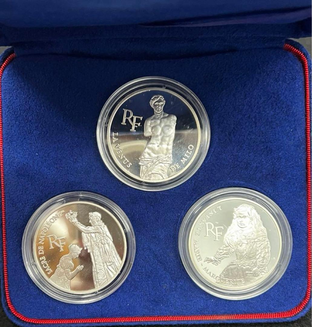 ルーブル美術館200周年記念コイン / シルバー900】銀貨3点セット