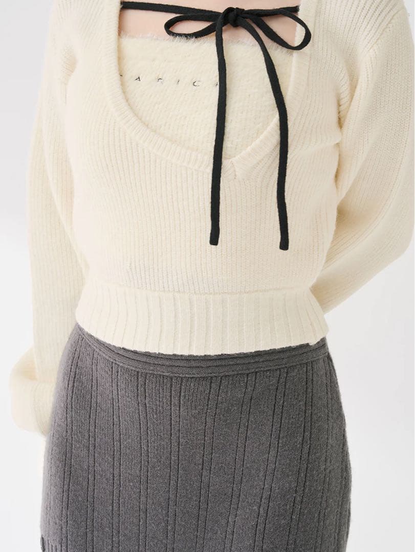 Darich アシメレイヤードニットトップス アイボリー IVO 新品未開封