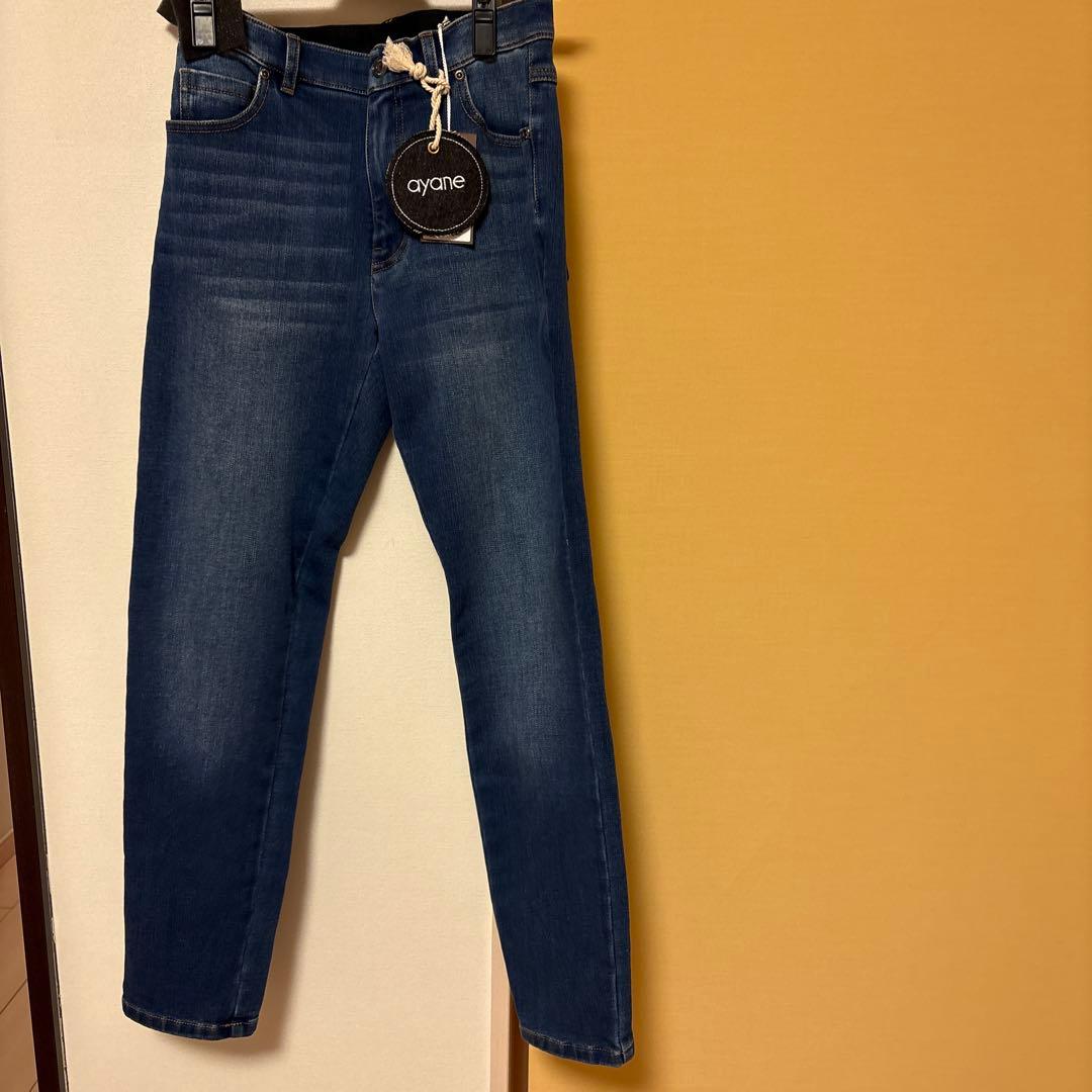 アヤンayane 裏起毛スキニーデニム 38 インディゴ - メルカリ