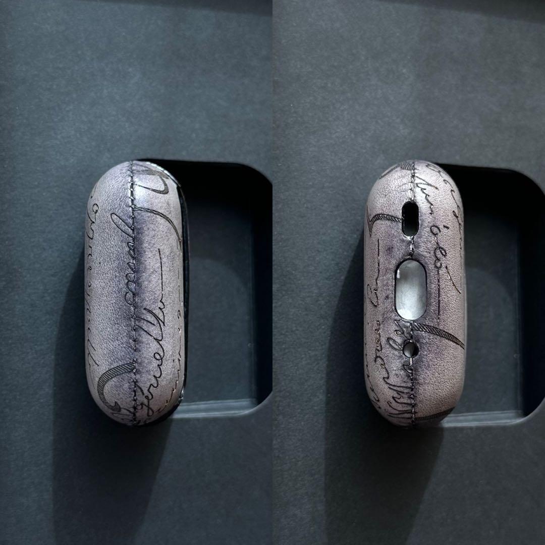 定価8,8万 ベルルッティ レザー エアーポッズ ケース ライトアルミニオ 限定