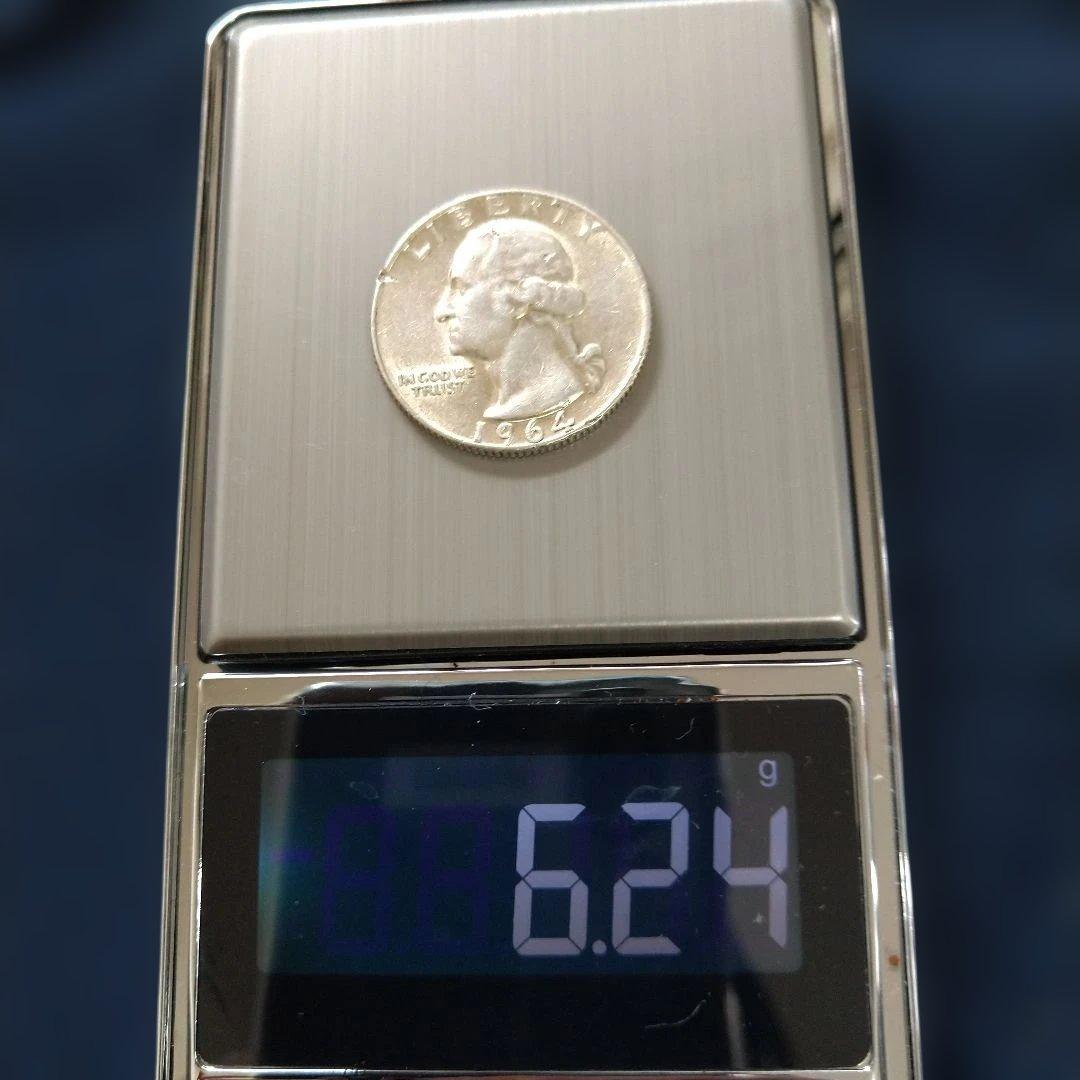 アメリカ銀貨1964年 クォーターダラー25セント 2枚セット 銀900 - メルカリ