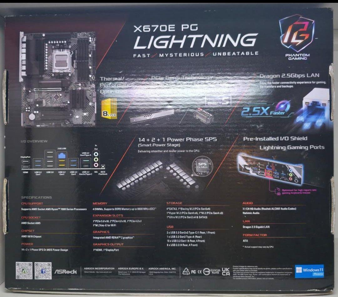 未使用/X670E PG LIGHTNING/ASRock/マザーボード/PC