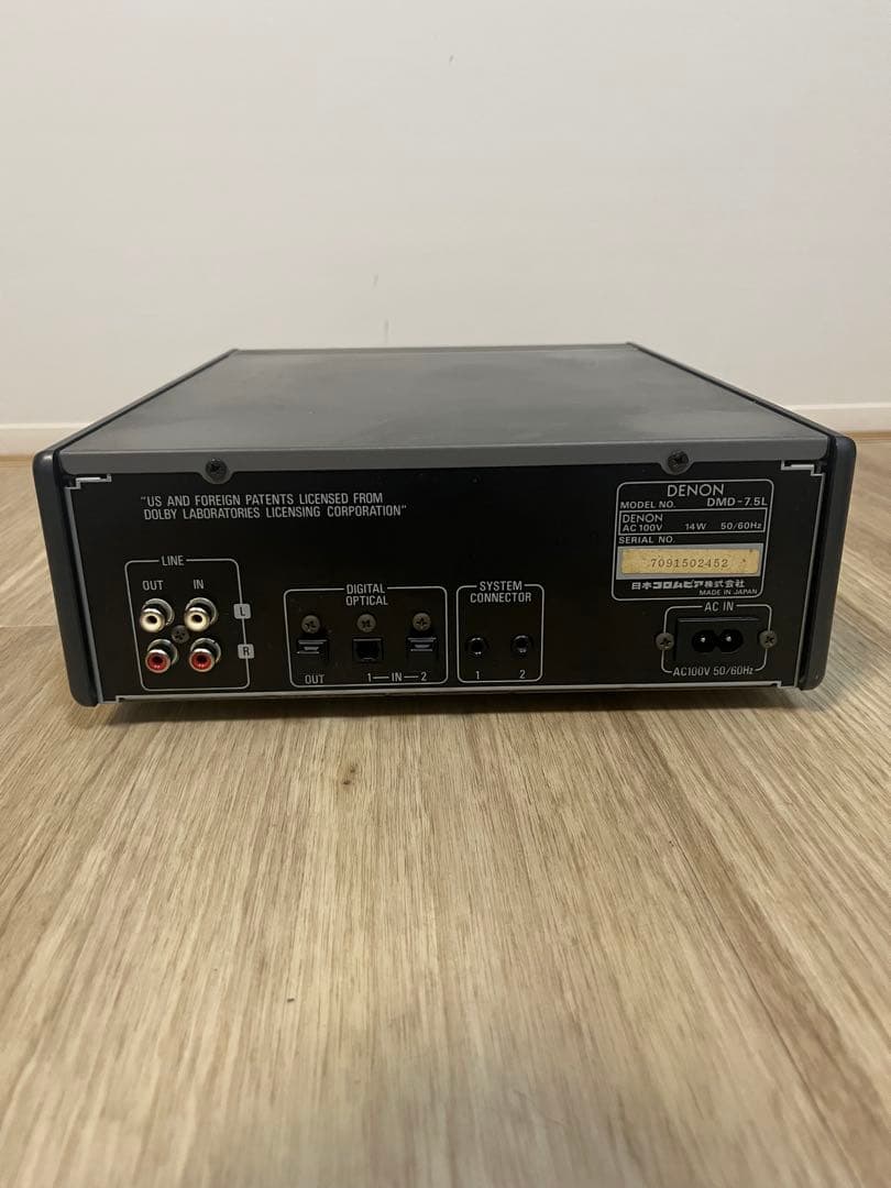 DENON デノン DMD-7.5L MDデッキ MDプレイヤー　リモコン付き