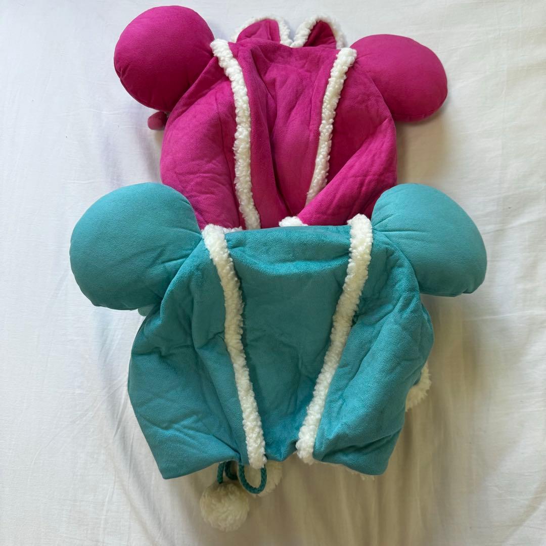 ディズニー ファンキャップ ムートン ミニーマウス ピンク ブルー レア