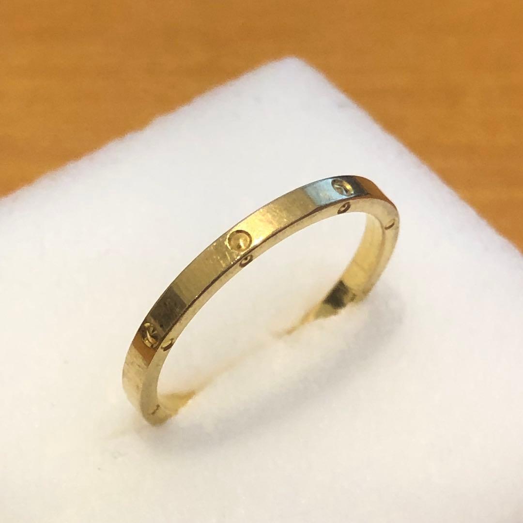 K18軽めドッドゴールドリング 11号 34H2601 - メルカリ