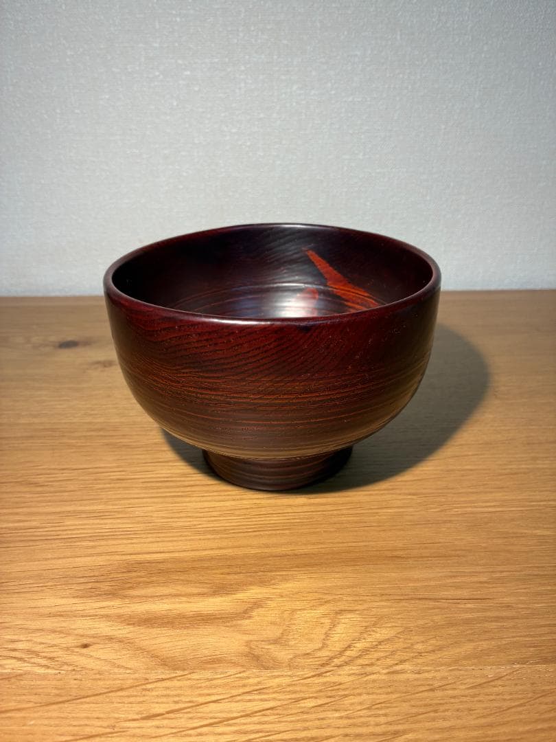 069 山中漆器 笑皿 栗 漆塗り 2枚セット 山中塗 漆磨カップ