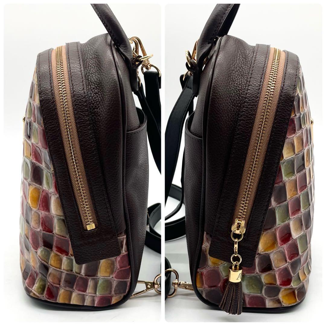 極美品✨アタオ ミッドタウン ヴィトロ 4way リュック セピアボルドー