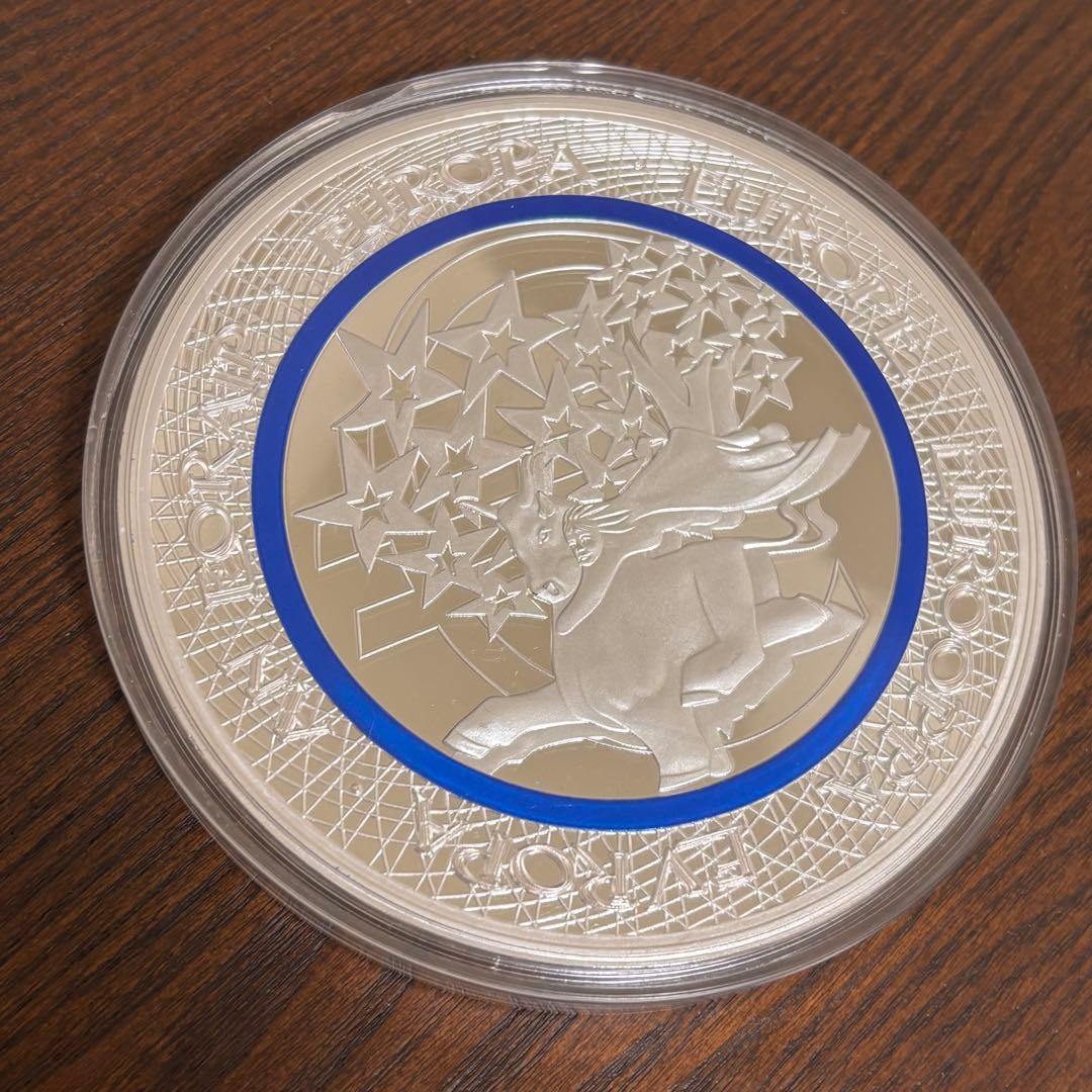 超大型コイン】ユーロ導入記念 376g スワロフスキー 装飾付 ドイツ