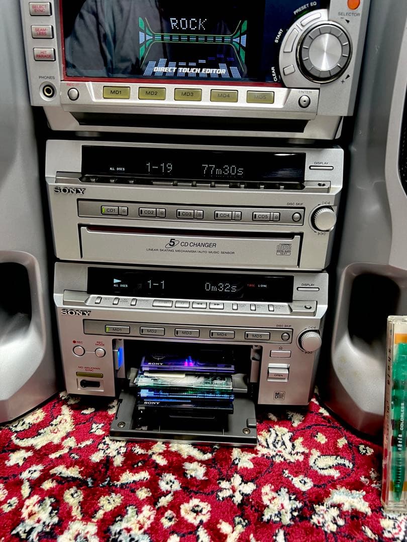 ソニー希少システムコンポDHC-MD777中古動作品STR-MD777ビンテージ