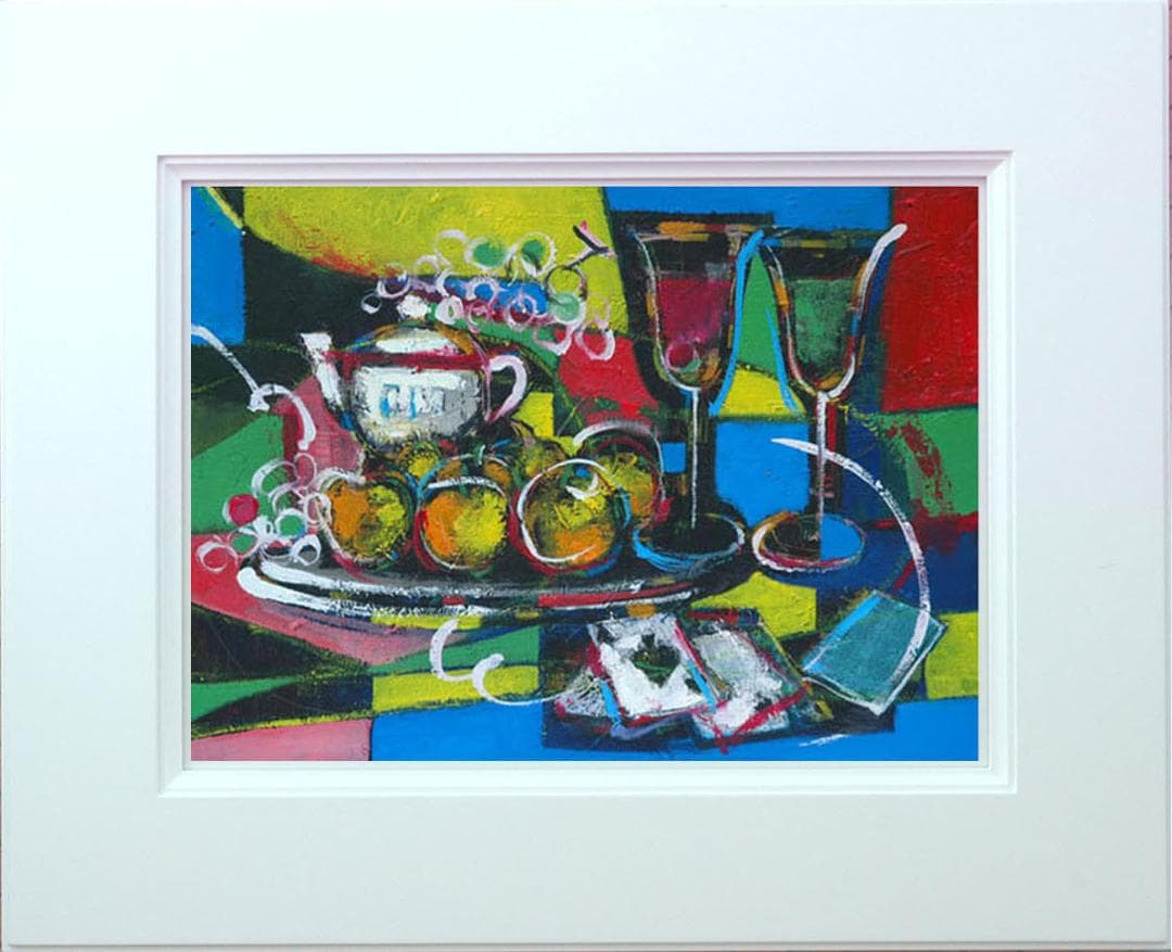 油絵 菅家令子 絵 絵画 インテリア uF6-120309 静物 フルーツ