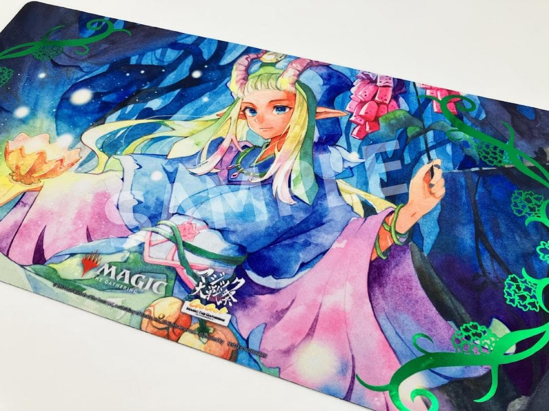 mtg マジック大戦祭 《花を手入れする者》箔押しプレイマット - メルカリ