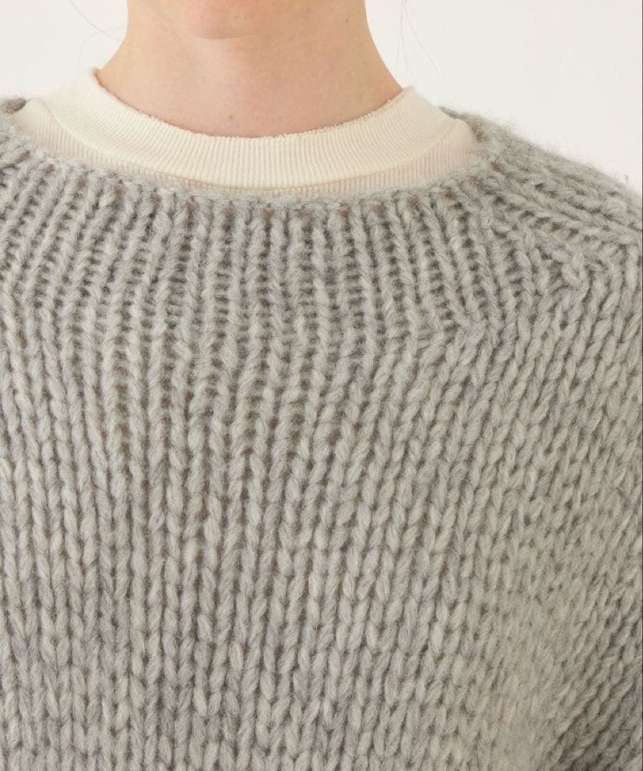 GALERIE VIE ギャルリーヴィー バルキー アルパカ ニット グレー