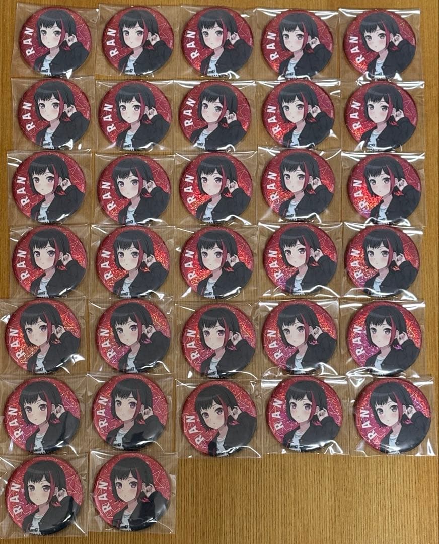 美竹蘭 缶バッジ32個＋特典カード バンドリ10周年WEGO Afterglow