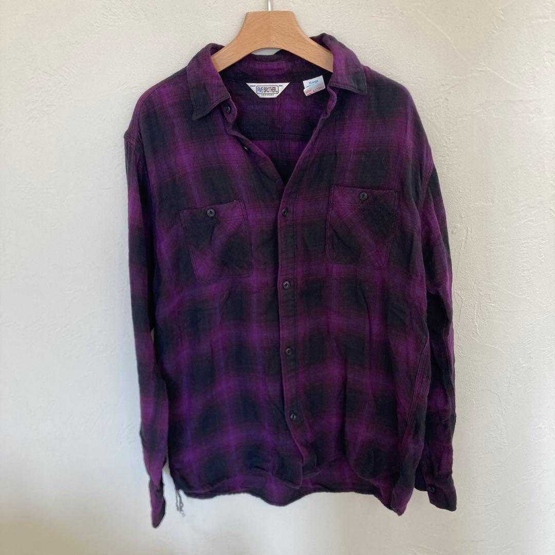 パタゴニア オンブレ シャドー 04年 オーガニックコットン ネルシャツ