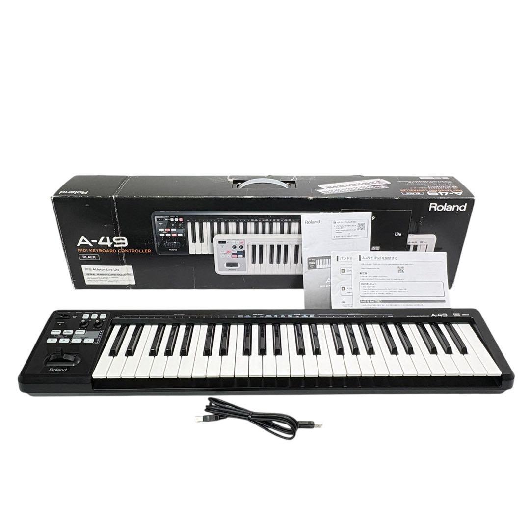 ローランド MIDIキーボードコントローラー A-49 ブラック 49鍵 BK Amazon | Roland ローランド MIDIキーボードコントローラー A-49