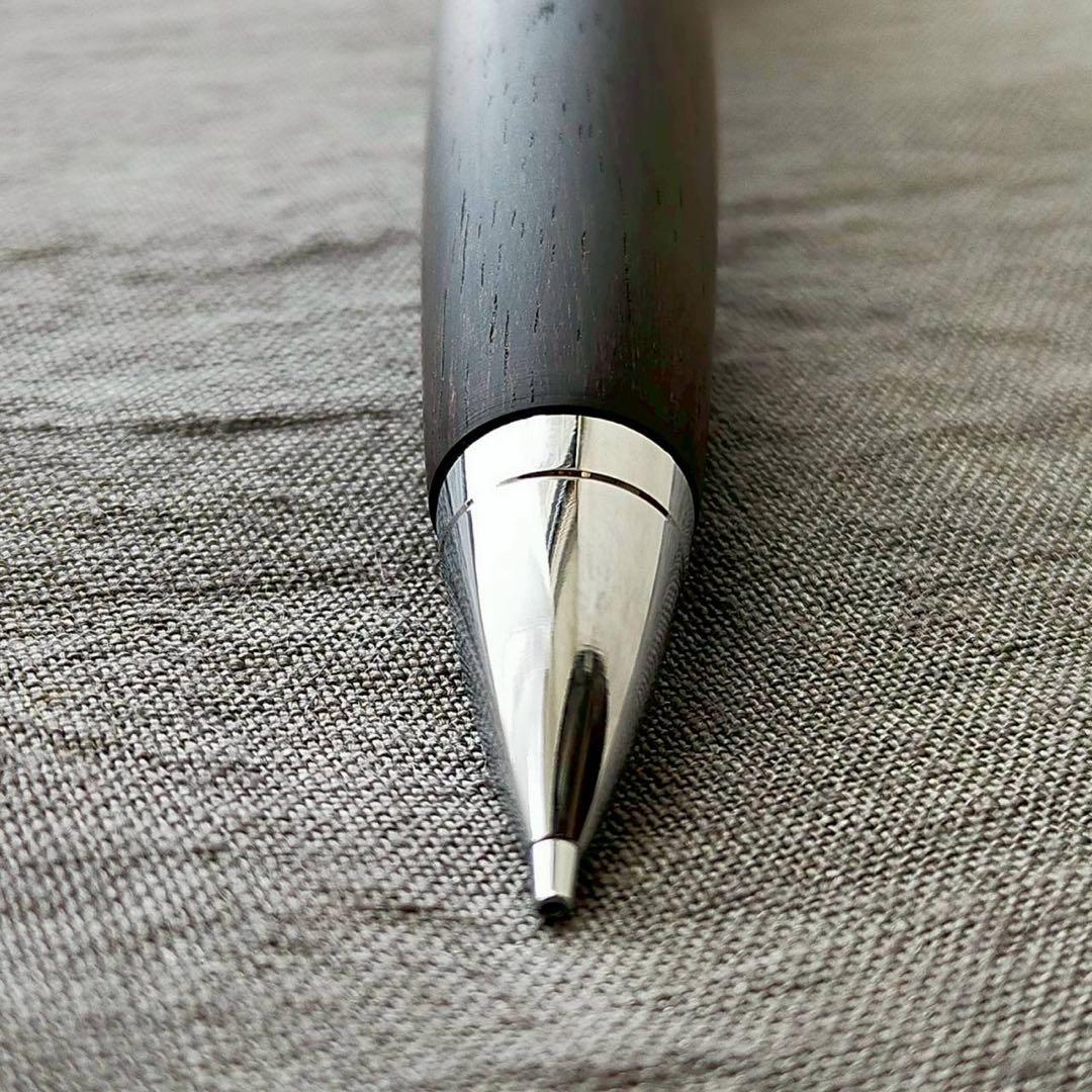 【まそ】　本紫檀　玉虫色　木軸シャープペン　0.5mm シルバー