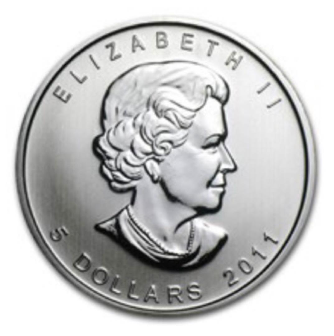 カナダ 1オンス 銀貨 5ドル エリザベス2世 - メルカリ