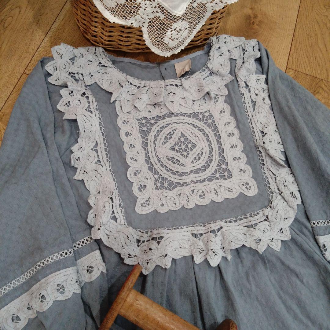 新品未使用タグ付き】サマンサモスモス ドビーバテンレースワンピース