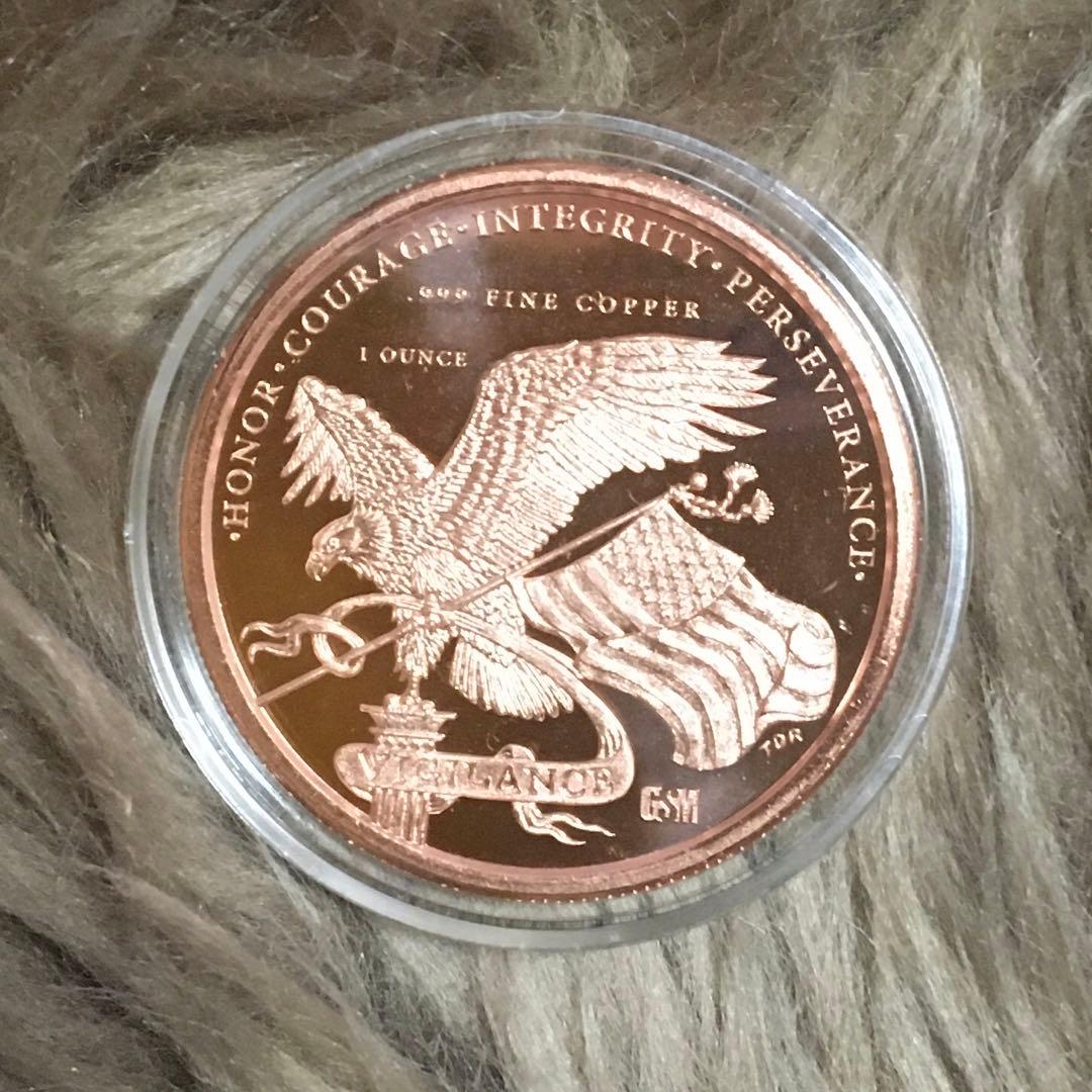 トランプ 第45代第47代大統領記念 1オンス カラー 銅メダル 限定