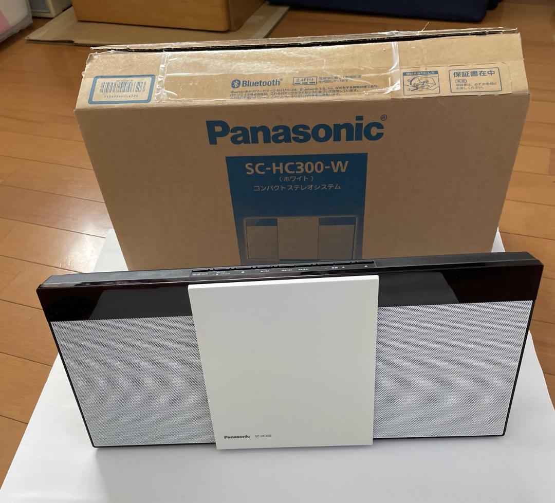 【美品_付属有】パナソニックミニコンポBluetooth対応SC-HC300-W