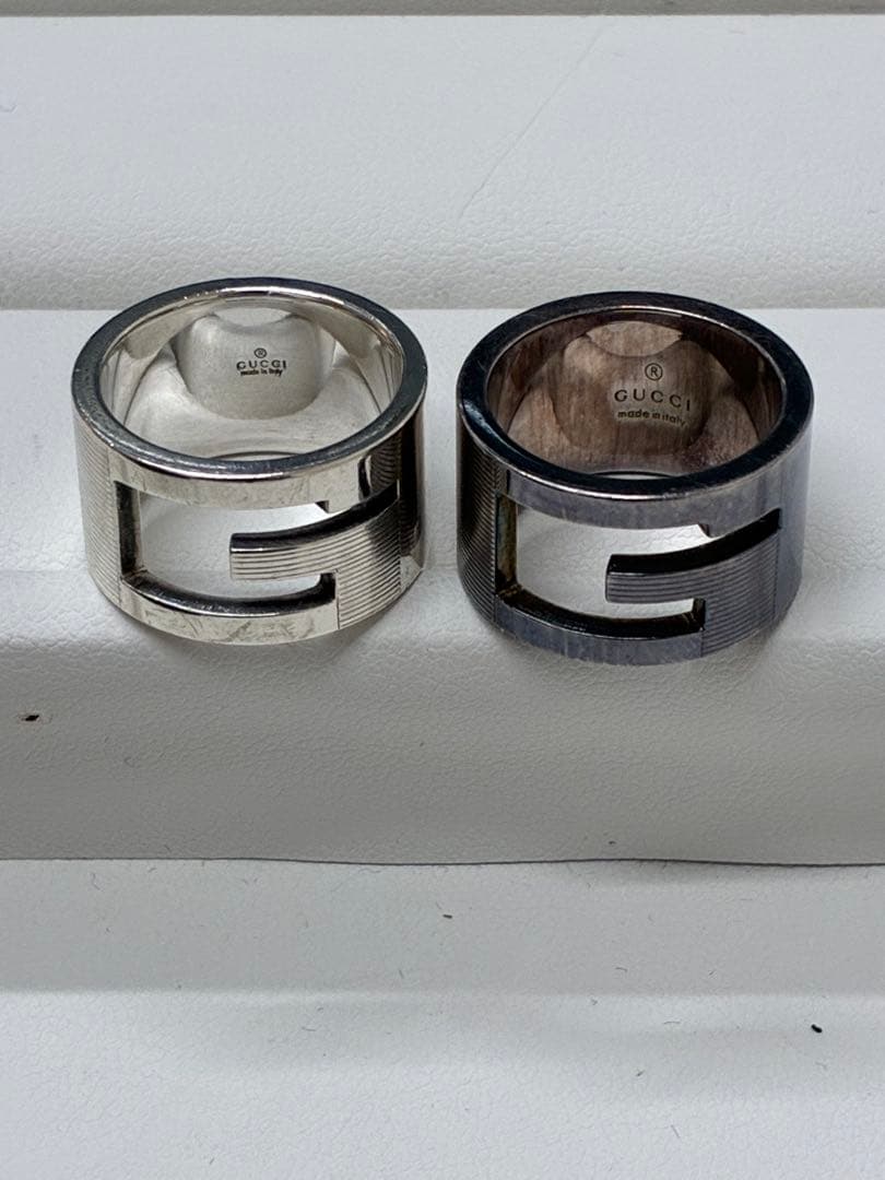 GUCCI ブランデッドG ワイドリング 2つセット - メルカリ