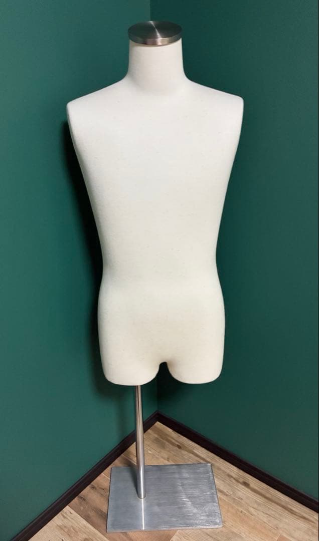 美品】ステンレストルソー 布製ベージュ 土台付き 男性 撮影用