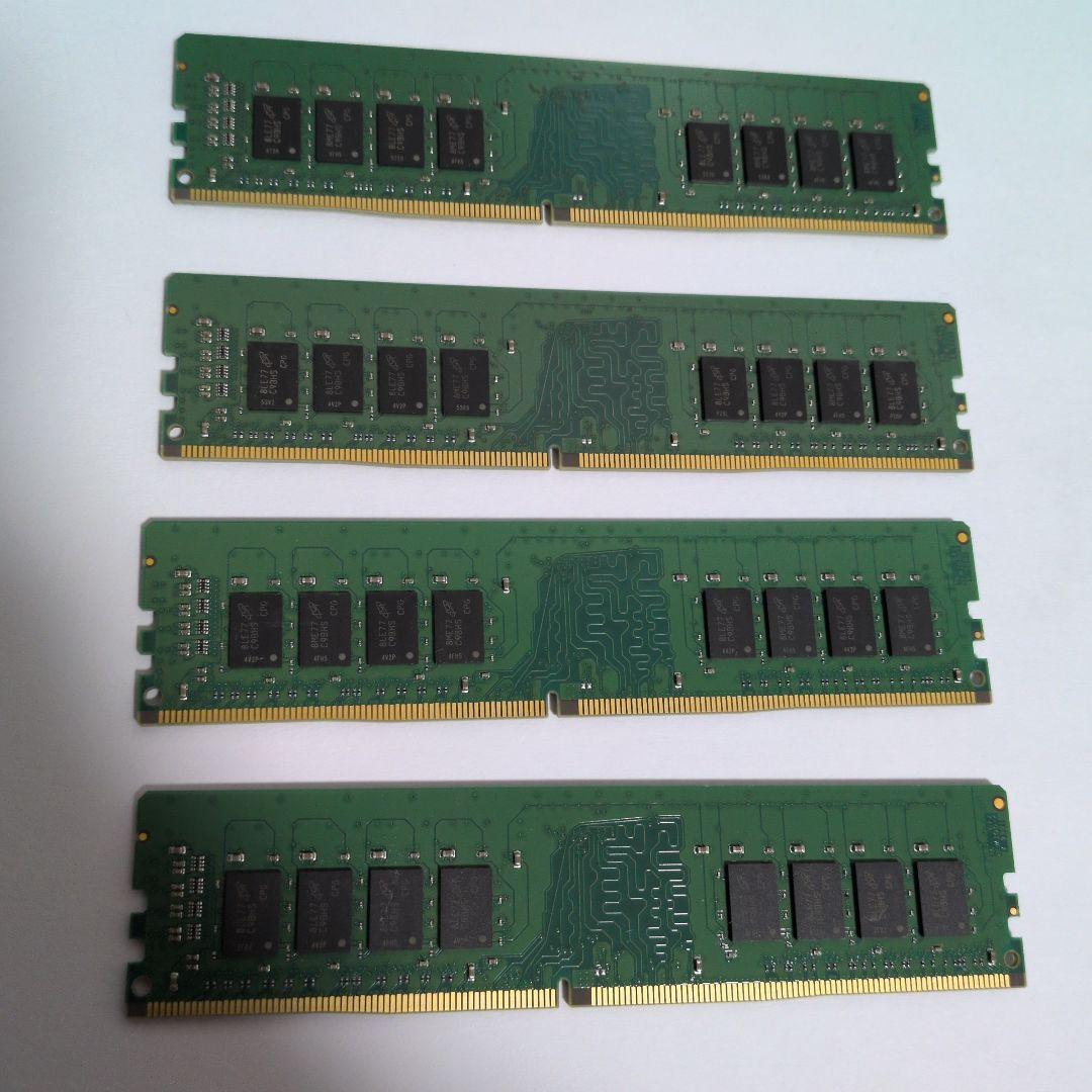 16GB×4 DDR4-2400 64GB Crucial メモリー 4枚セット
