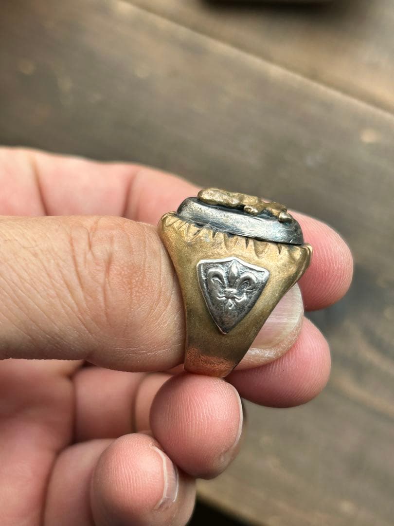 HTC メキシカンリング 23号 スカル シルバー925 真鍮 USA製 - メルカリ