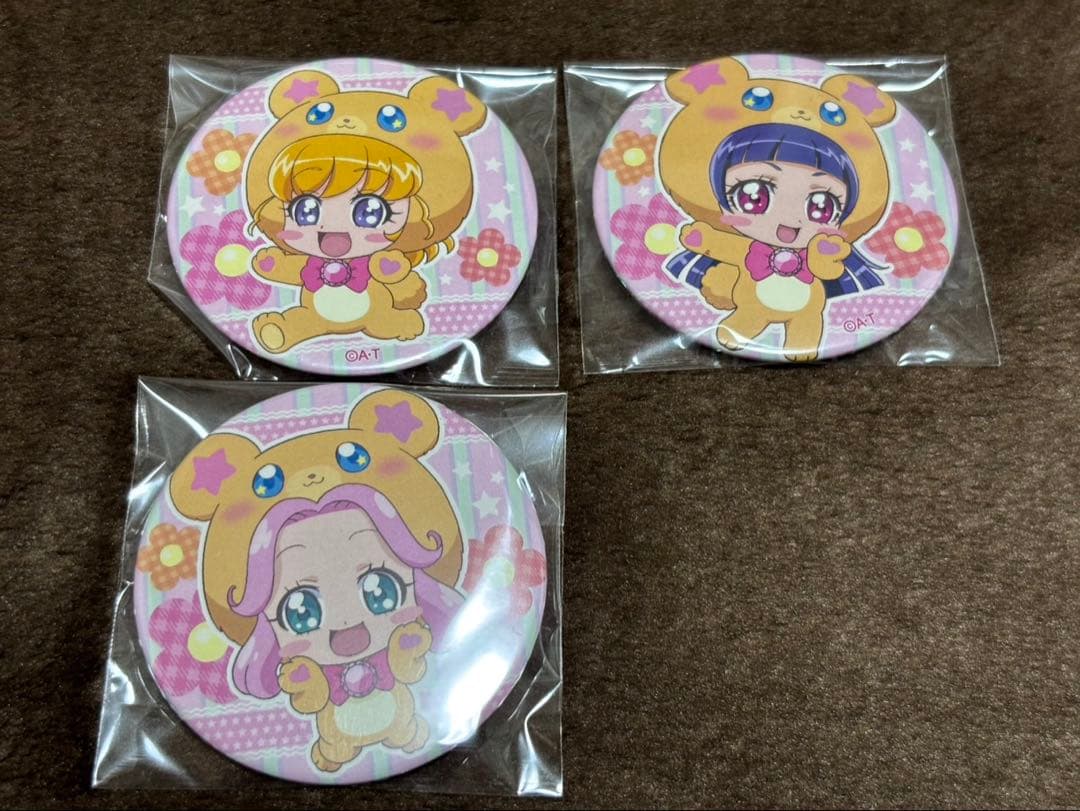 ぷりきゅるみ　缶バッジ　魔法つかいプリキュア　みらい　リコ　ことは ぷりきゅるみ 缶バッジ 魔法つかいプリキュア みらい リコ ことは