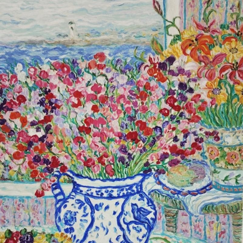 ☆レスリー・セイヤー☆「フラワーファンタジ－」シルクスクリーン