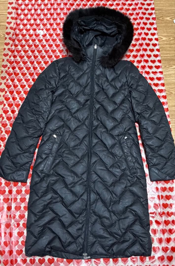 モンクレール ダウンコート メラニー キルティング リアルファー　黒　ブラック 中古・古着通販】MONCLER (モンクレール) MELANIE メラニー