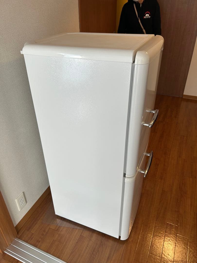 e angle 冷蔵庫ANG-RE151-B1（W）右開き149L 2ドア美品￼