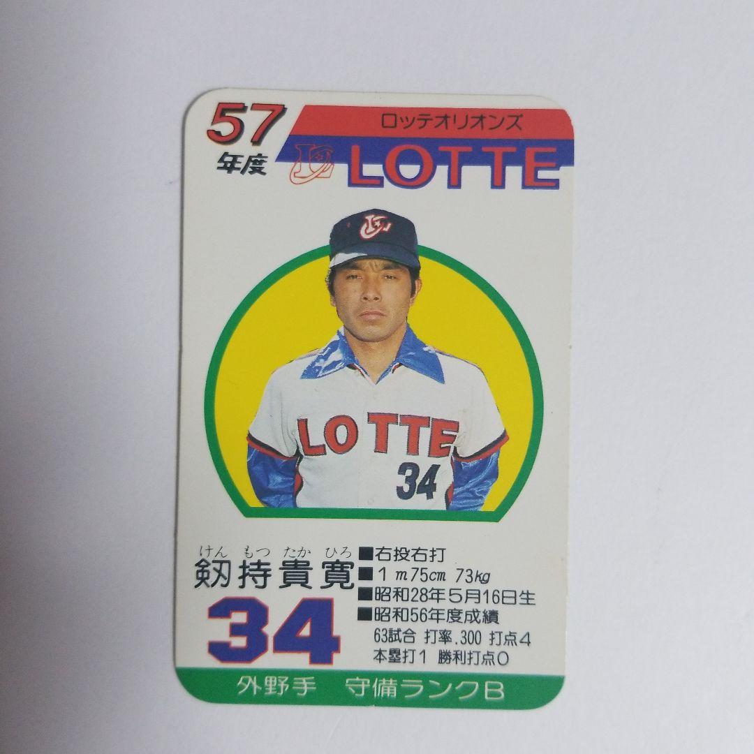 タカラ プロ野球カード 昭和57年 剣持貴寛 - メルカリ